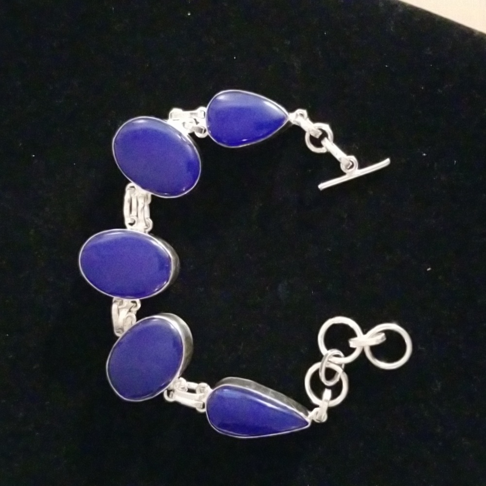 Cobalt Blue Multi Shape Bracelet Size 7" to 8"